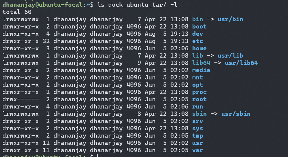 Filesystem structure